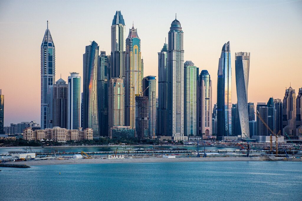 Mrakodrapy čtvrti Dubai Marina