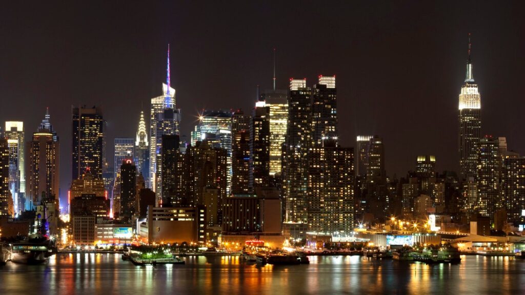 Panorama Midtown Manhattanu z Weehawkenu